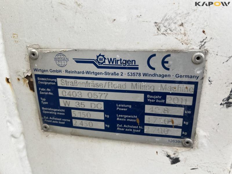 Wirtgen W 35 DC asfaltfræser 26