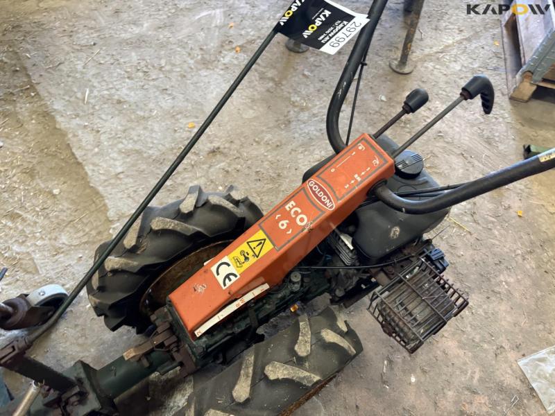 2-wheeled tool carrier with broom 12