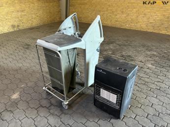 Waste bag holder + gas heater