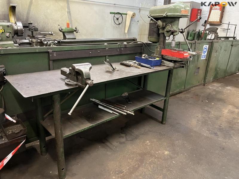 Table with pillar drill and accessories 3