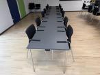 Tables, chairs and trash can 6