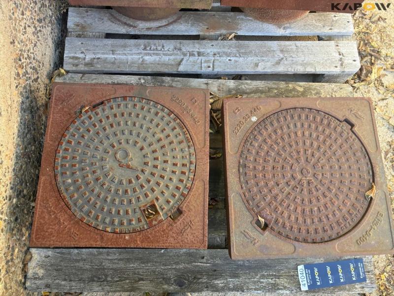 Manhole cover with square fixed frame - 6pcs 5