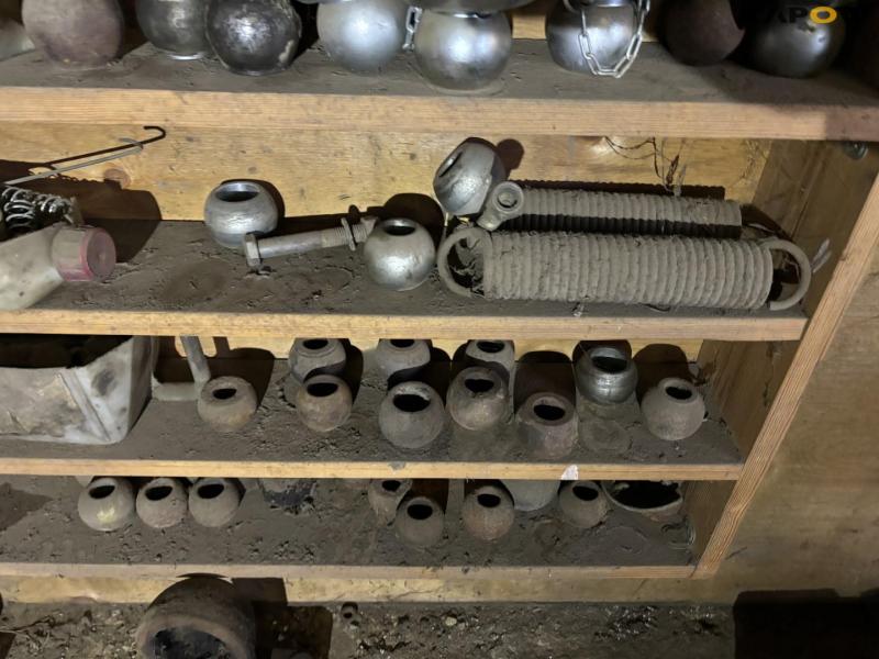 Various parts on wall 16