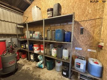 Various oils and chemicals