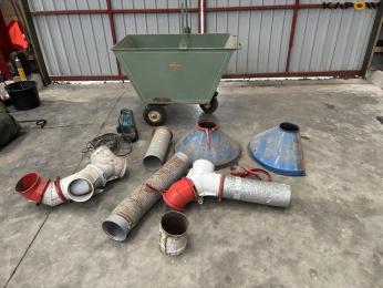 Feed trolley and grain equipment