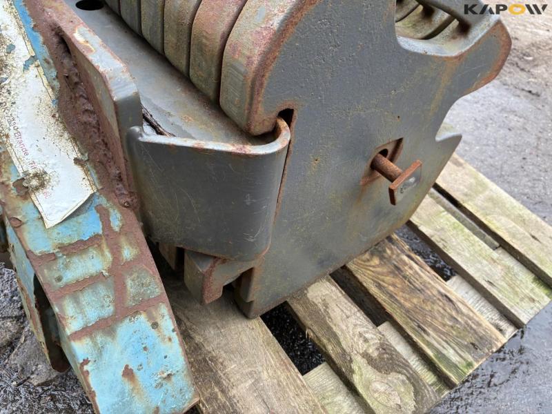 Front weight on frame 12