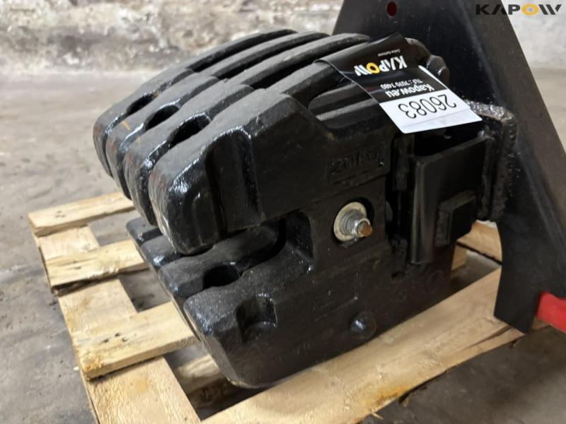 Front weights on A-frame 9