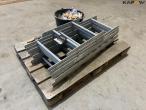 Galvanized ladder with mounting brackets 1