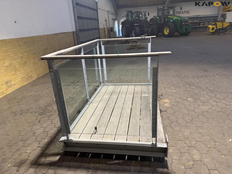 Glass balcony with teak wood bottom 4