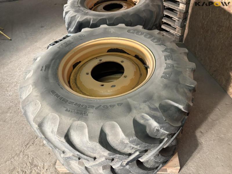 Good Year 440/80-R28 complete wheels 5