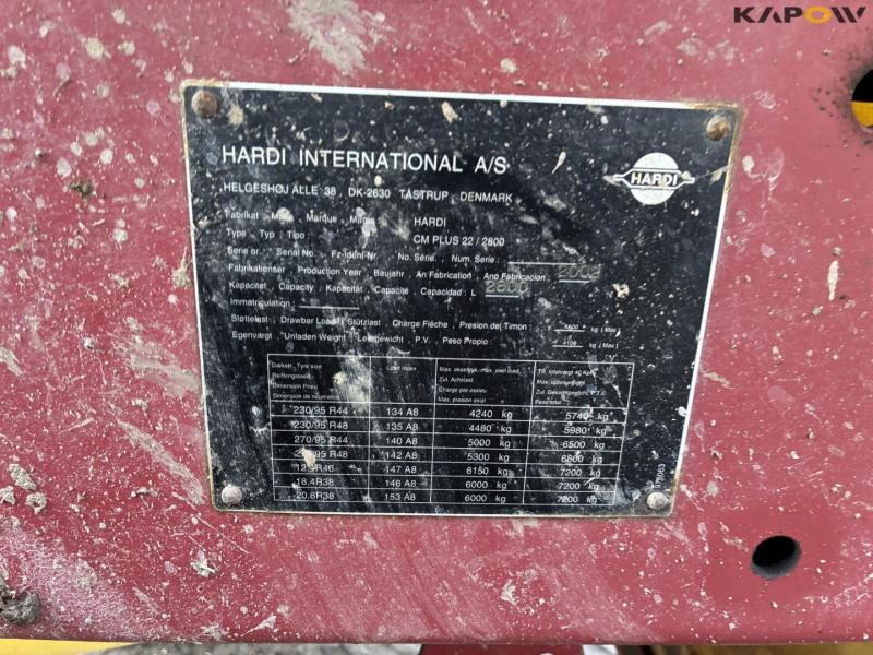 Hardi commander 2800liter sprayer 24