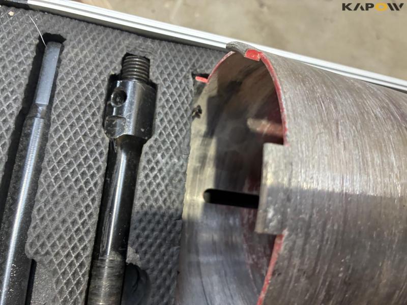 Holder for drill + various concrete core drill bits 18