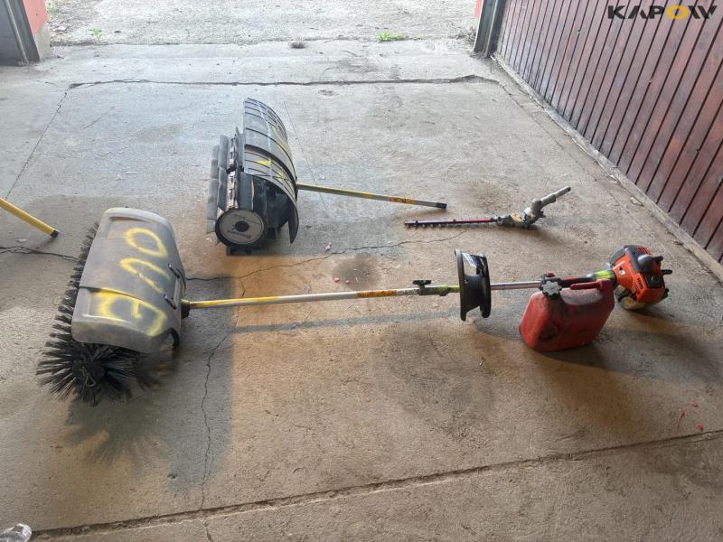 Husqvarna 325LD with broom and mower 5