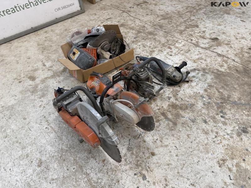 Husqvarna concrete cutter and various parts 3