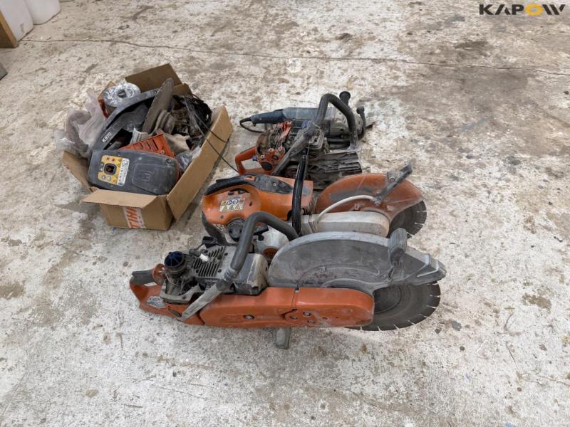 Husqvarna concrete cutter and various parts 4