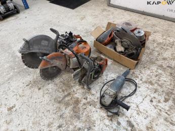 Husqvarna concrete cutter and various... 
