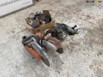 Husqvarna concrete cutter and various parts 3