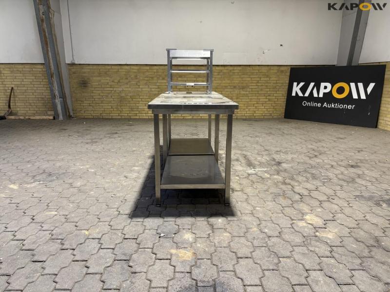 Industrial kitchen table with tray shelf 8