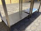 Industrial kitchen table with tray shelf 11