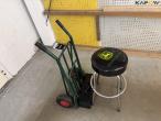 John Deere chair, sack cart and toolbox 4