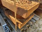 Sewer grates with square fixed frame 10 pcs. 22
