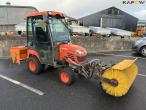 Kubota BX 2350 compact tractor with sweeper and salt spreader 3