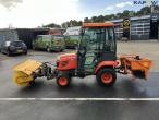 Kubota BX 2350 compact tractor with sweeper and salt spreader 8