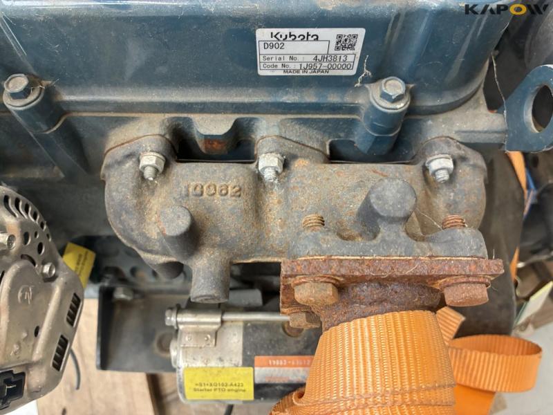 Kubota engine with cooler and hydraulic pump 13
