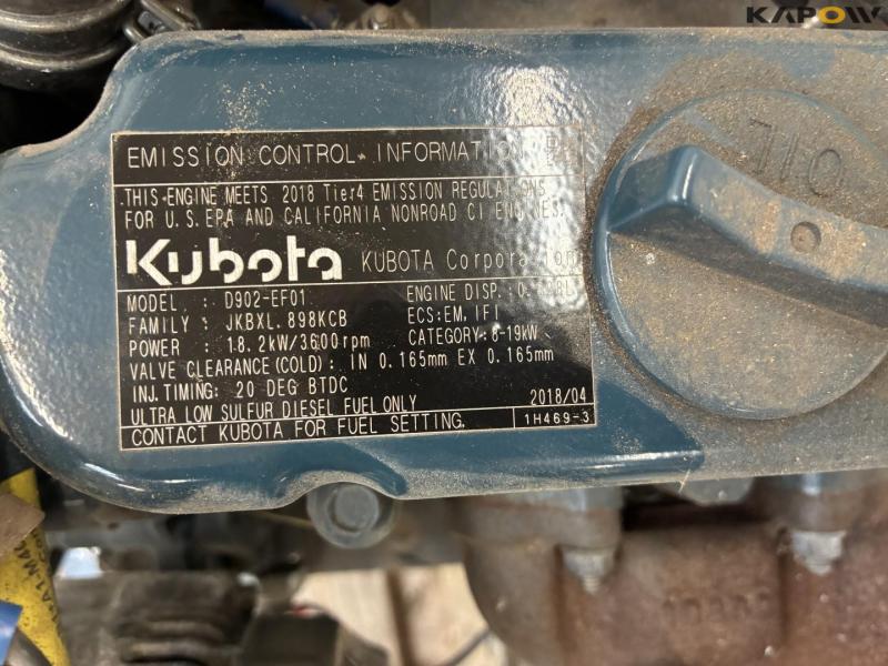 Kubota engine with cooler and exhaust 7