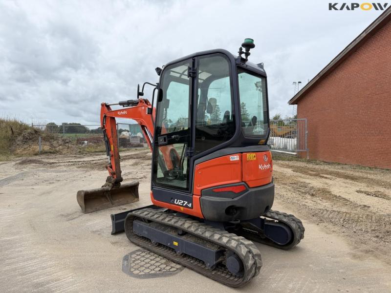 Kubota U27-4 mini excavator with grader bucket 7