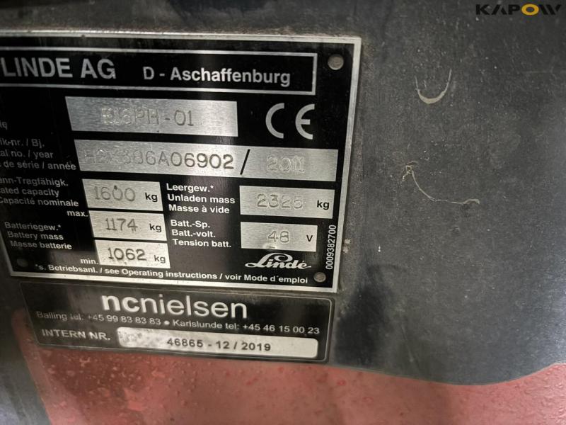 Linde E16 Electric forklift 20