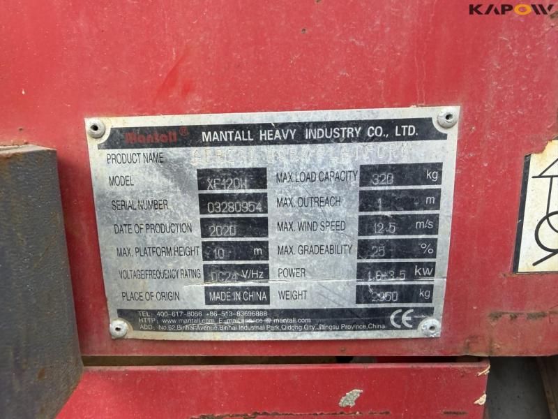 Mantall XE120W scissor lift 21
