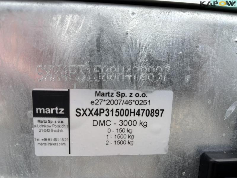 Martz gt tipper 3000 kg trailer - New 17