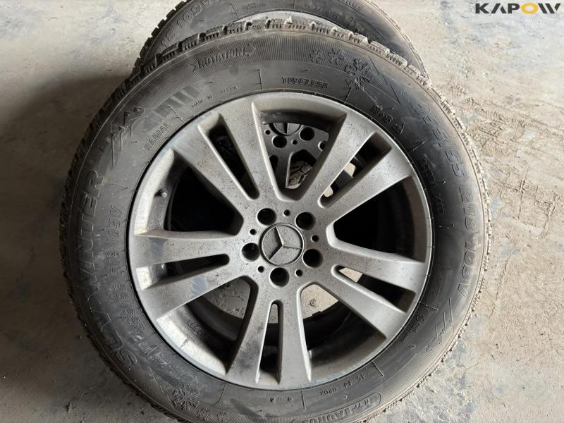 Mercedes alloy wheels with winter tires 9
