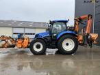 New Holland T6.150 tractor with Mulac arm mower 8