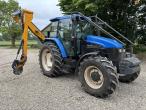 New Holland TS 115 with Bomford arm mower 3