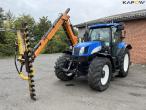 New Holland TS135A tractor with Epoke arm mower 1