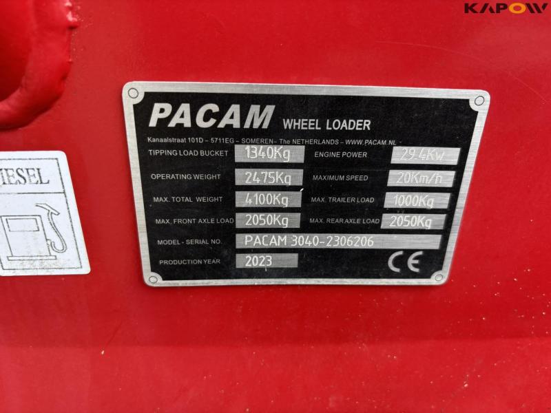 PACAM 3040 skid steer loader with cabin 21