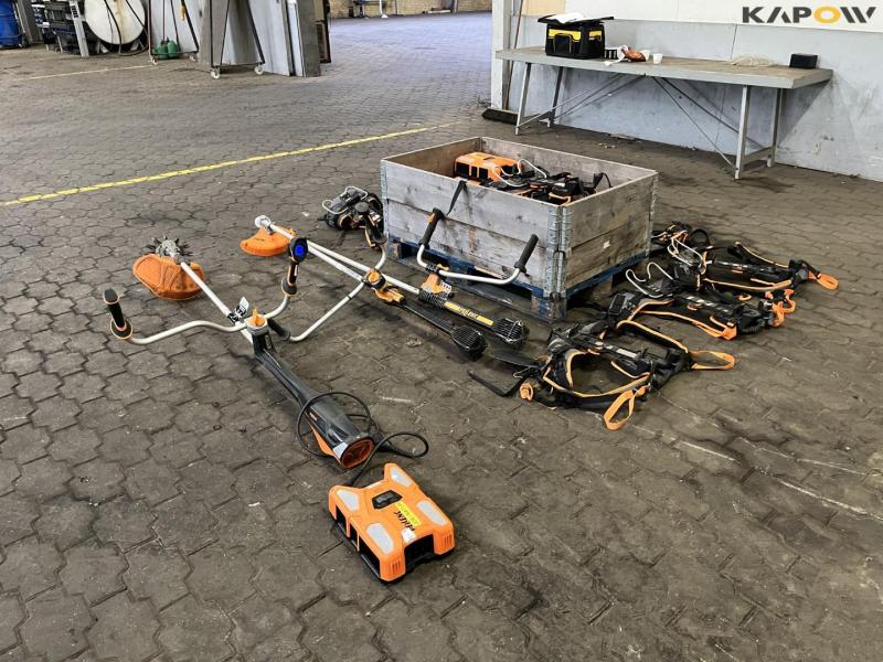 Pellenc brushcutter with batteries and backpack straps 7