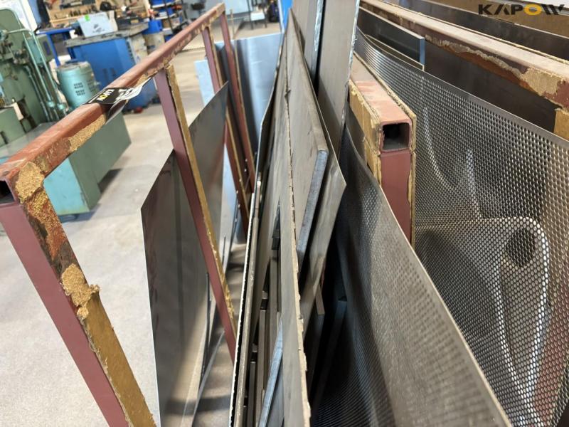 Record rack with contents 11