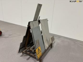 Record rack with contents