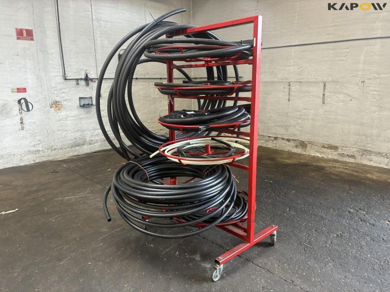 Hose rack with various hoses 1