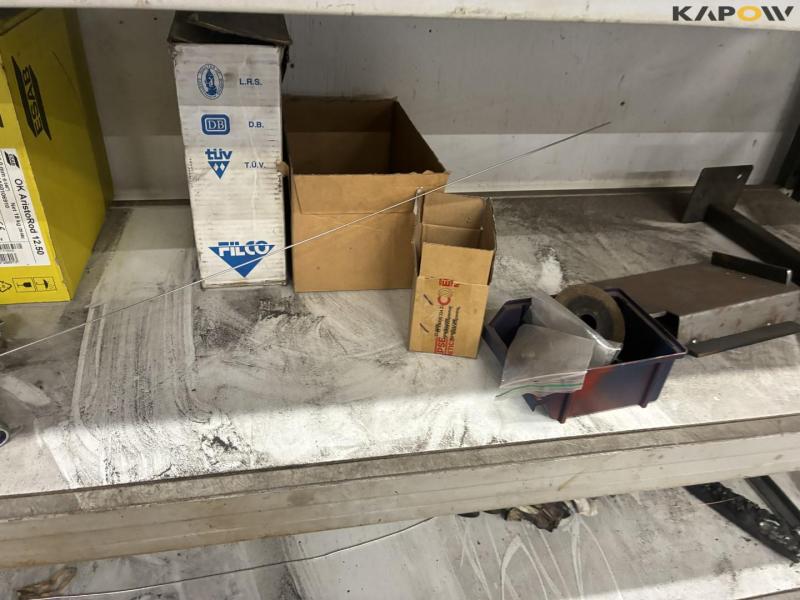 Steel shelf with contents 27