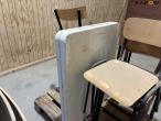 Chairs and a folding table 22