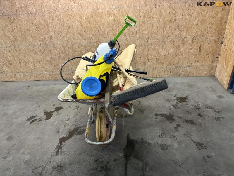 Wheelbarrow with miscellaneous items 2