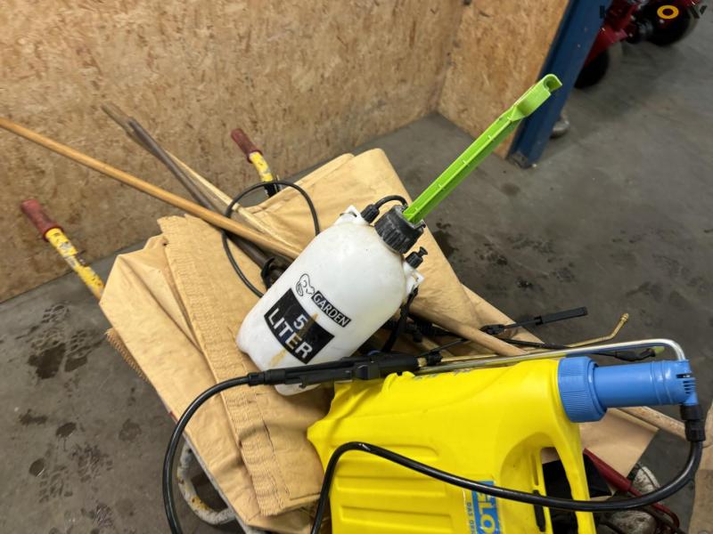 Wheelbarrow with miscellaneous items 8