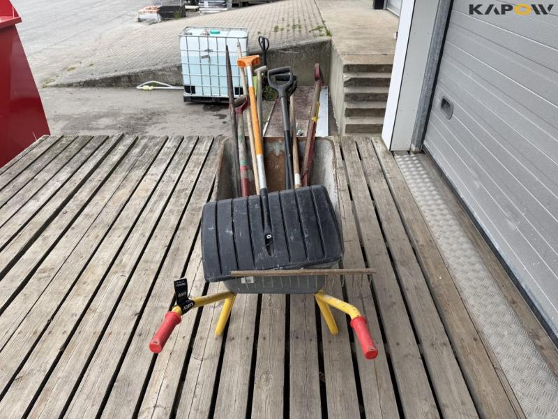 Wheelbarrow and tools 5