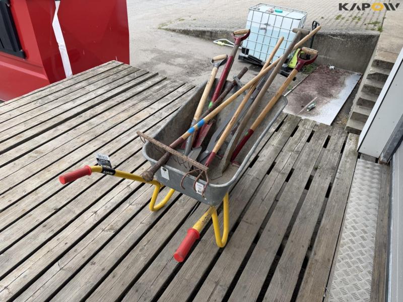 Wheelbarrow and tools 4