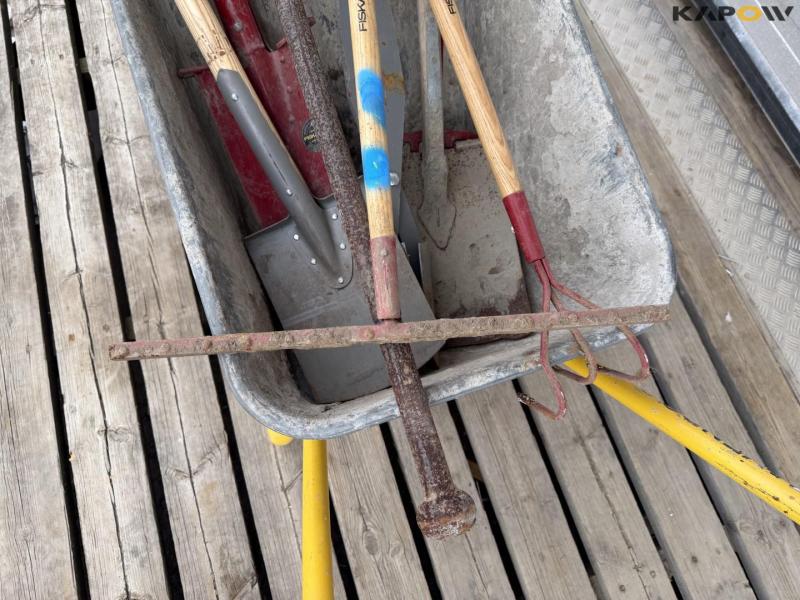 Wheelbarrow and tools 8