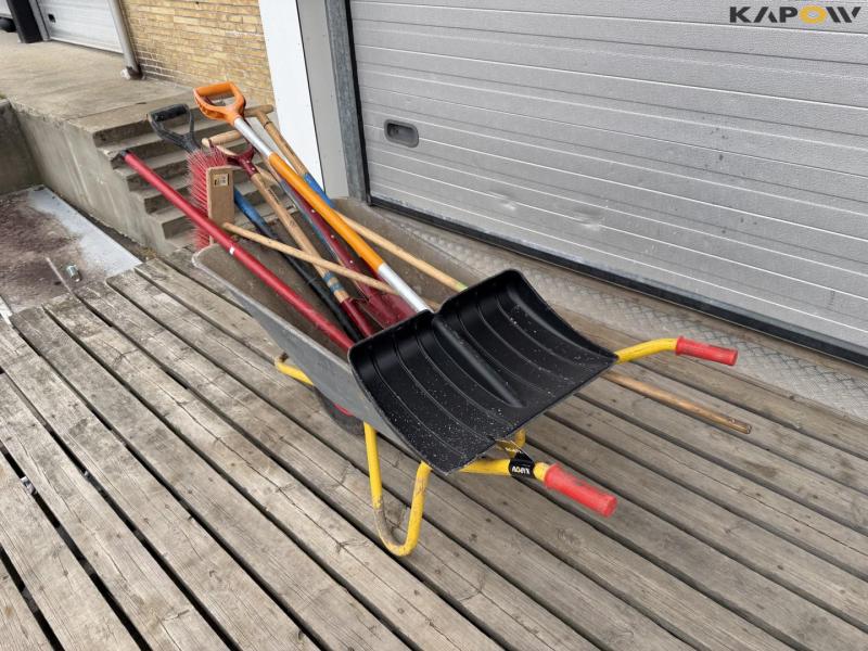 Wheelbarrow and tools 6